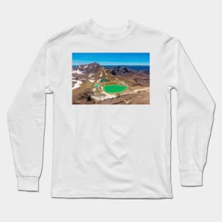 Tongariro Alpine Crossing Digital Painting Long Sleeve T-Shirt